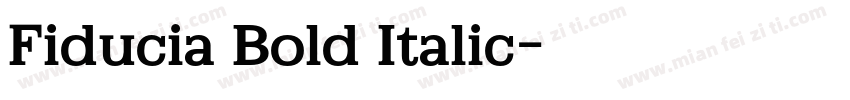 Fiducia Bold Italic字体转换